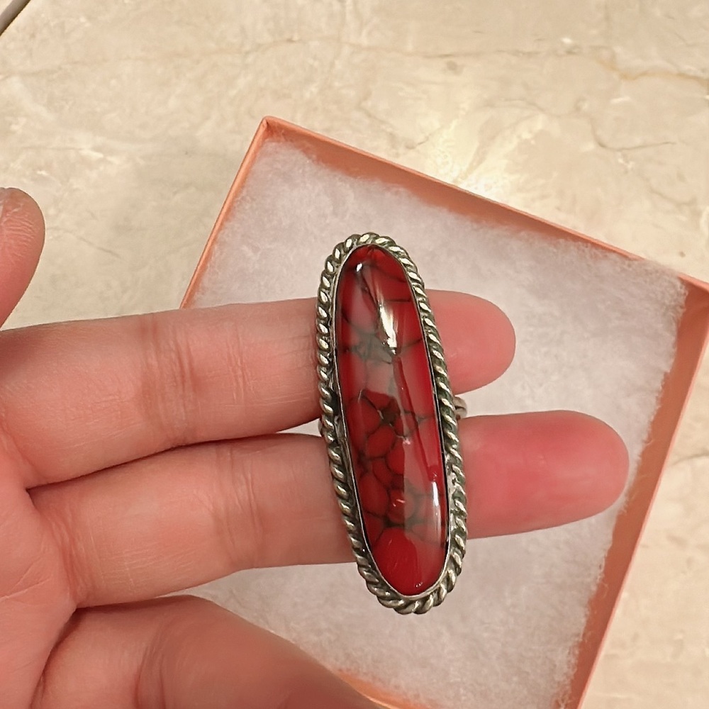 Gorgeous Mexican Silver Statement Ring - image 2